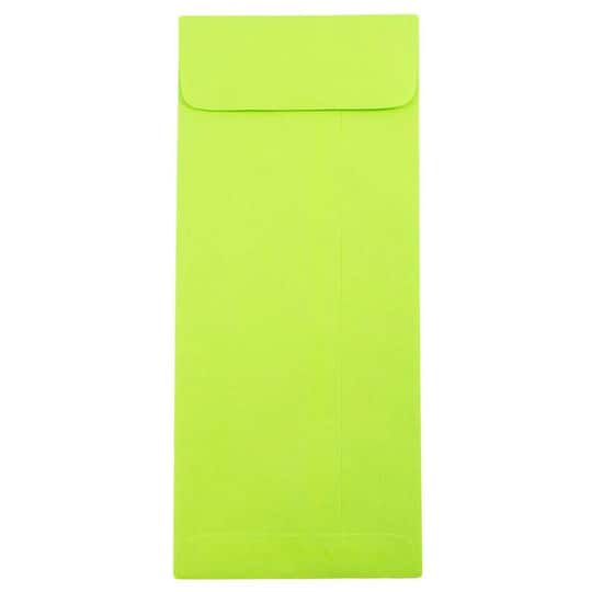 JAM Paper #10 Ultra Lime Green Policy Business Envelopes